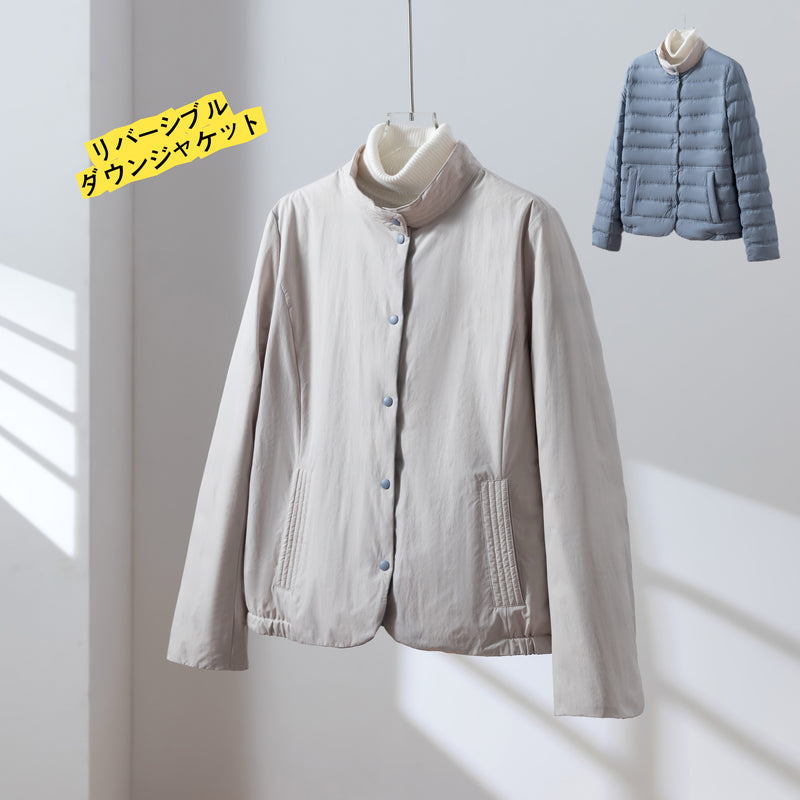 Lightweight and warm reversible down jacket/coat 251107