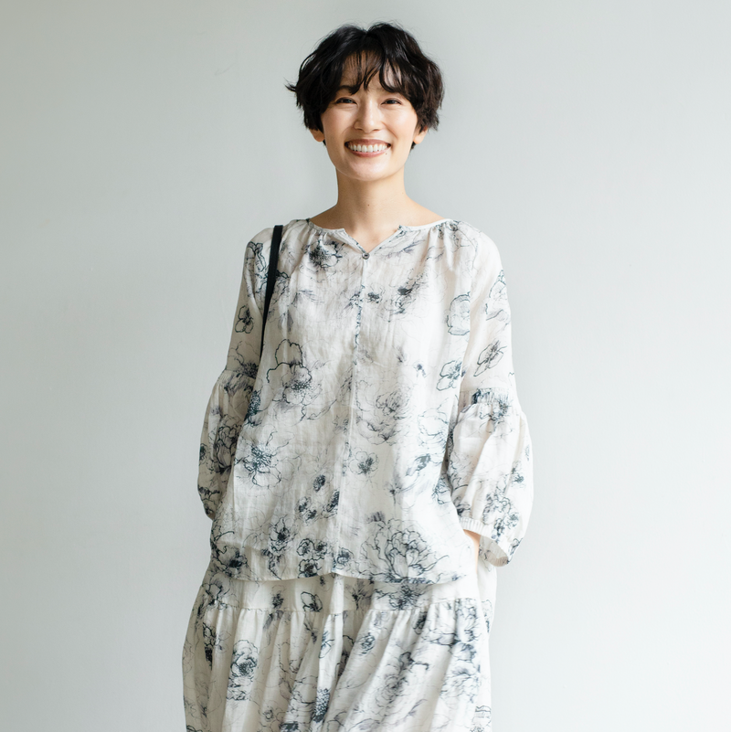 Limited-time offer: 10% off! Elegant and cool blouse for adults. Linen blouse, baller pattern blouse 230606-3