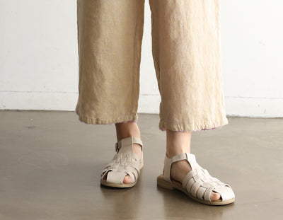 光滑舒適的亞麻褲 100%亞麻 240712-1