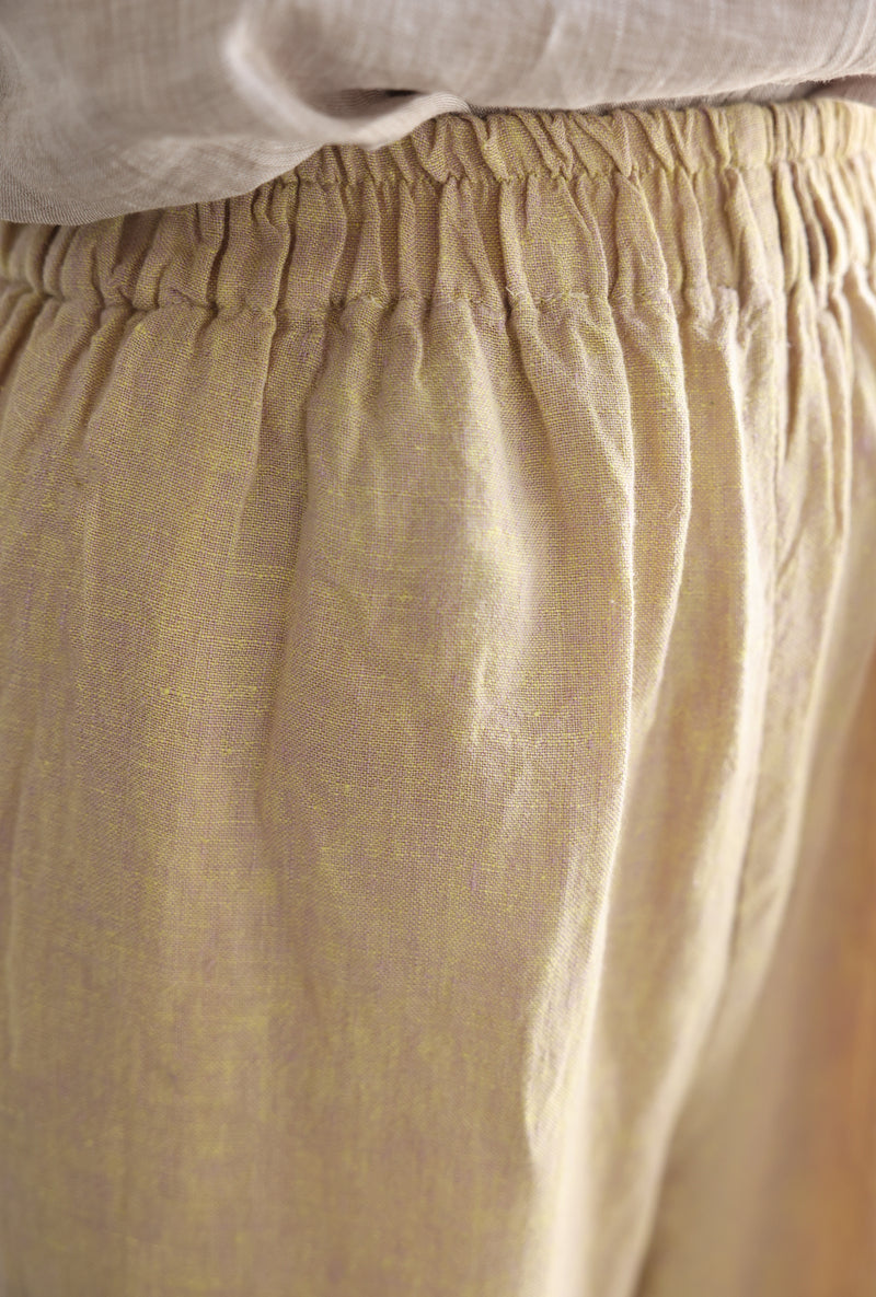 光滑舒適的亞麻褲 100%亞麻 240712-1
