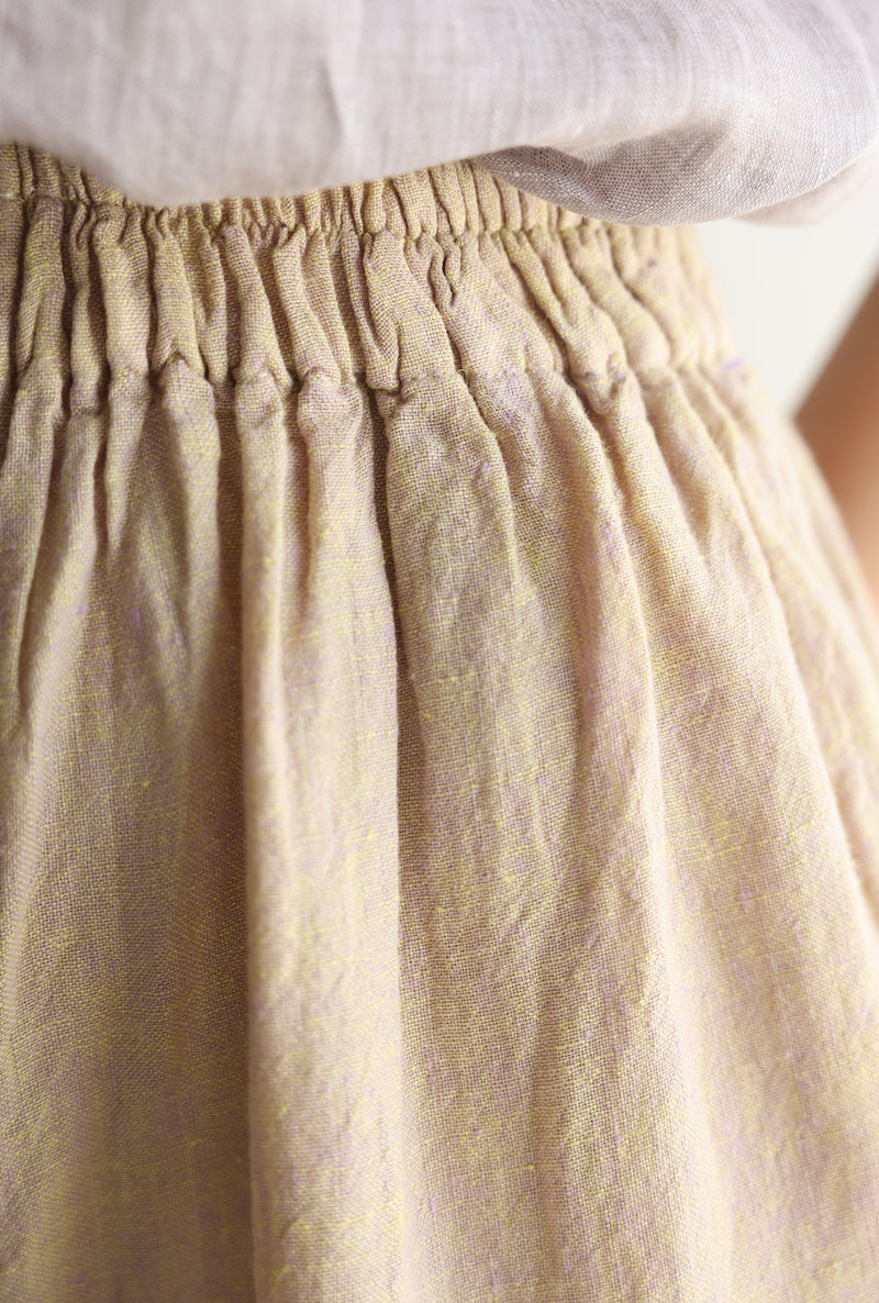光滑舒適的亞麻褲 100%亞麻 240712-1