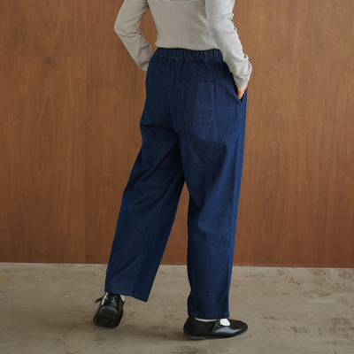 日常に欠かせないデニムパンツ 　コットン　ワイドパンツ　250216-1