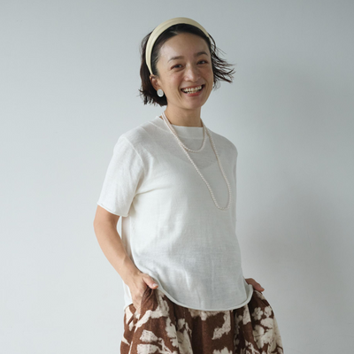 期間限定10％OFF★シンプルで上品なコットンリネンニット　サマーニット 　240707