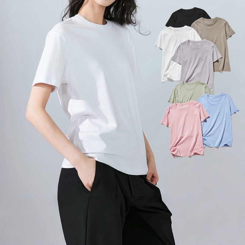 至高の夏素材！「冷感」「ドライタッチ」効果Tシャツ　プレミアムピマコットン100％　カットソー250512