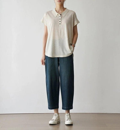 通気性抜群 シワになりにくい 夏用ニットポロシャツ 　半袖ニット 　250611