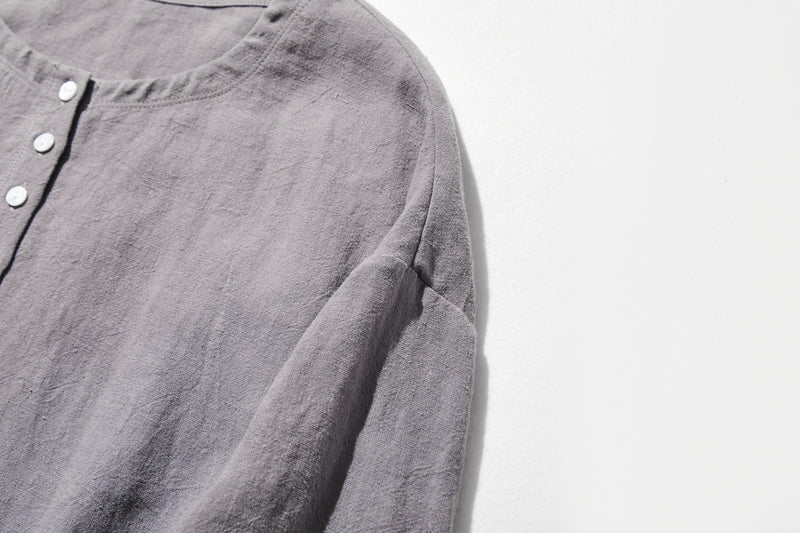 100% 亞麻無色開襟衫，可輕鬆融入您的日常服裝 230506