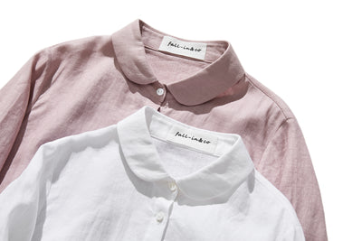 Comfortable linen shirt blouse with 3/4 sleeves for everyday wear (230612)