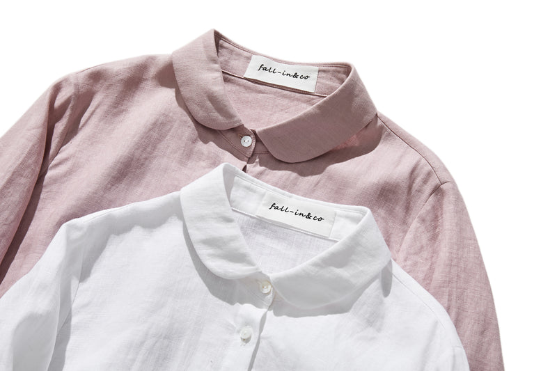 Comfortable linen shirt blouse with 3/4 sleeves for everyday wear (230612)