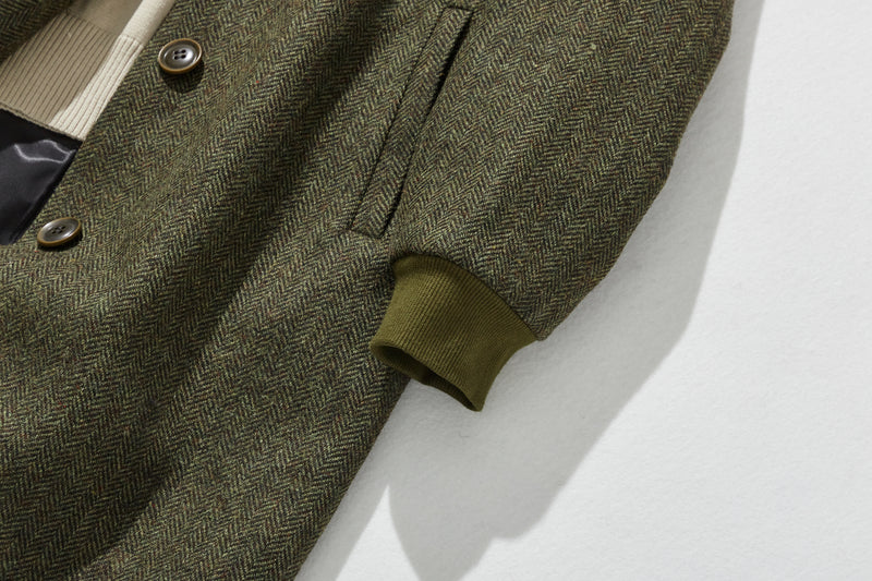 これからの季節の主役アウター　ウール混ヘリンボーン織生地　ブルゾン　コート 　231013