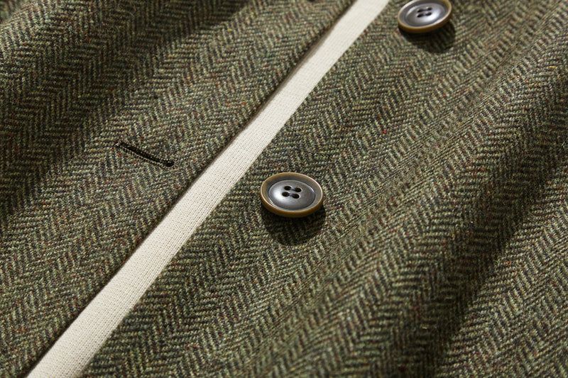 これからの季節の主役アウター　ウール混ヘリンボーン織生地　ブルゾン　コート 　231013