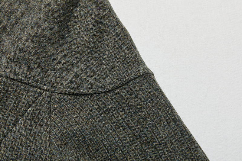 ★New Color★ Popular Vintage-Style Herringbone Fabric Wool Blend Dress, Loose Fit, Lined, 221002-6 