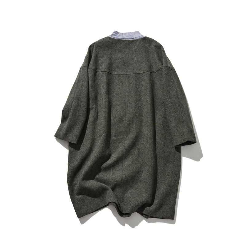 ★New Color★ Popular Vintage-Style Herringbone Fabric Wool Blend Dress, Loose Fit, Lined, 221002-6 