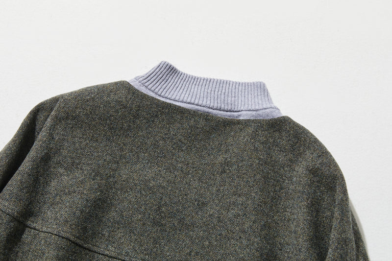 ★New Color★ Popular Vintage-Style Herringbone Fabric Wool Blend Dress, Loose Fit, Lined, 221002-6 