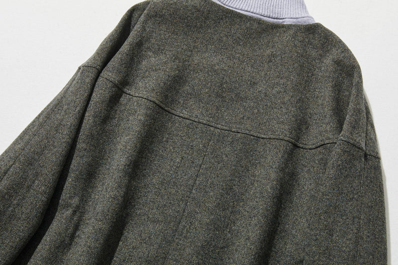 ★New Color★ Popular Vintage-Style Herringbone Fabric Wool Blend Dress, Loose Fit, Lined, 221002-6 