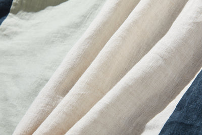 夏の定番ワンピース 配色ワンピース　リネン100％　半袖ワンピース　250705-1