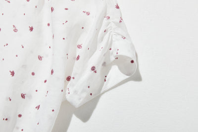 真夏にも涼しく着れる麻のブラウス　プリントブラウス　250606