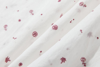 真夏にも涼しく着れる麻のブラウス　プリントブラウス　250606