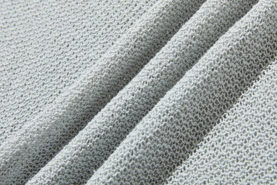 夏も冬も快適！立体編みのリネンコットンニットプルオーバー　　250703