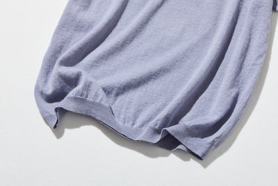 夏の定番に！涼やか着回しニット　リネン コットン半袖トップス　250704