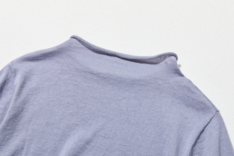 夏の定番に！涼やか着回しニット　リネン コットン半袖トップス　250704