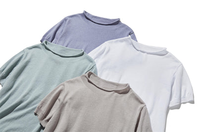 夏の定番に！涼やか着回しニット　リネン コットン半袖トップス　250704