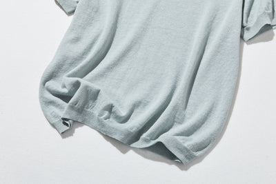 夏の定番に！涼やか着回しニット　リネン コットン半袖トップス　250704