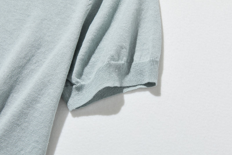 夏の定番に！涼やか着回しニット　リネン コットン半袖トップス　250704