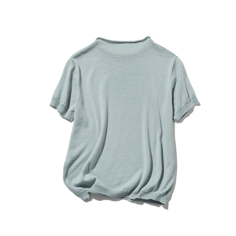 夏の定番に！涼やか着回しニット　リネン コットン半袖トップス　250704