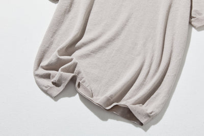 夏の定番に！涼やか着回しニット　リネン コットン半袖トップス　250704