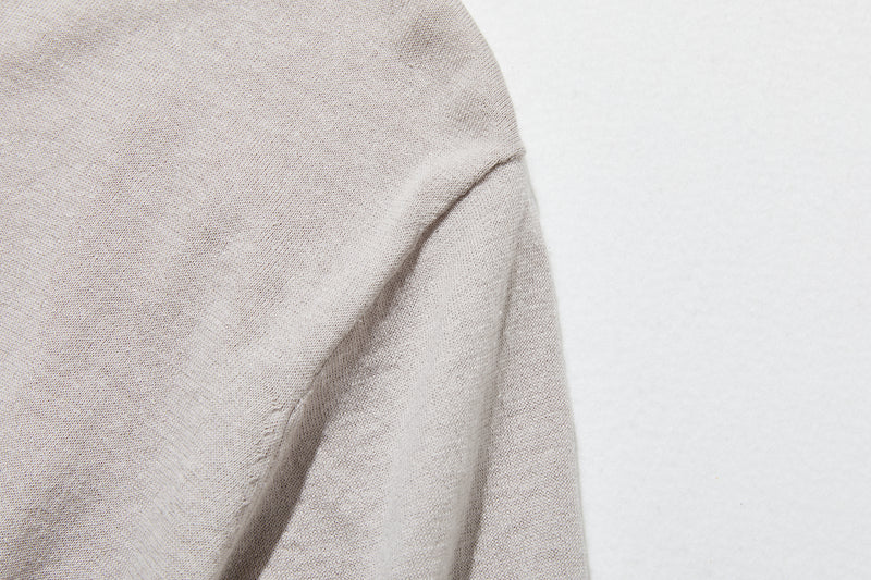 夏の定番に！涼やか着回しニット　リネン コットン半袖トップス　250704