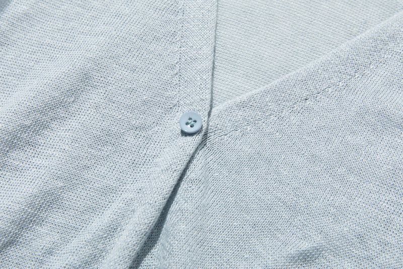 即使在炎熱的季節也能保持涼爽！四分之三袖亞麻開襟衫 防紫外線防曬 240701