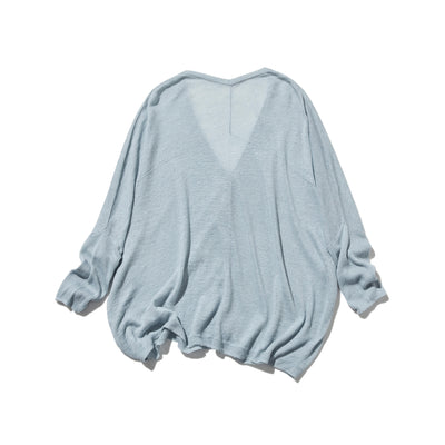 即使在炎熱的季節也能保持涼爽！四分之三袖亞麻開襟衫 防紫外線防曬 240701