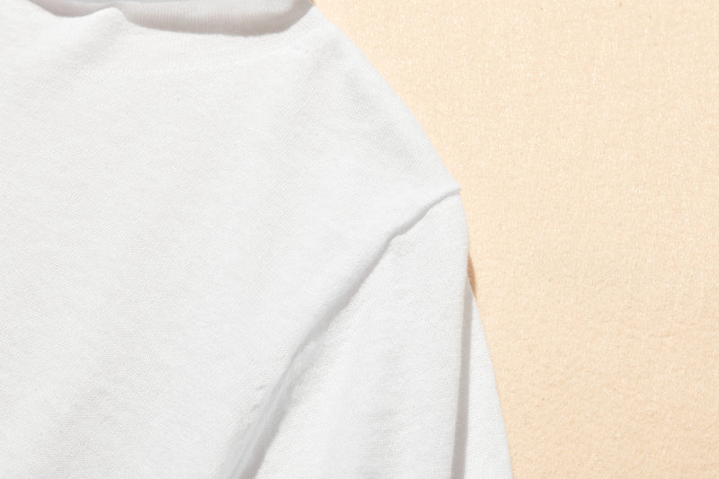 夏の定番に！涼やか着回しニット　リネン コットン半袖トップス　250704