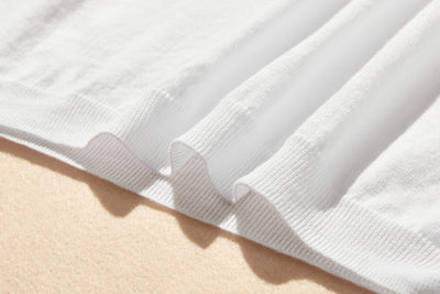 夏の定番に！涼やか着回しニット　リネン コットン半袖トップス　250704