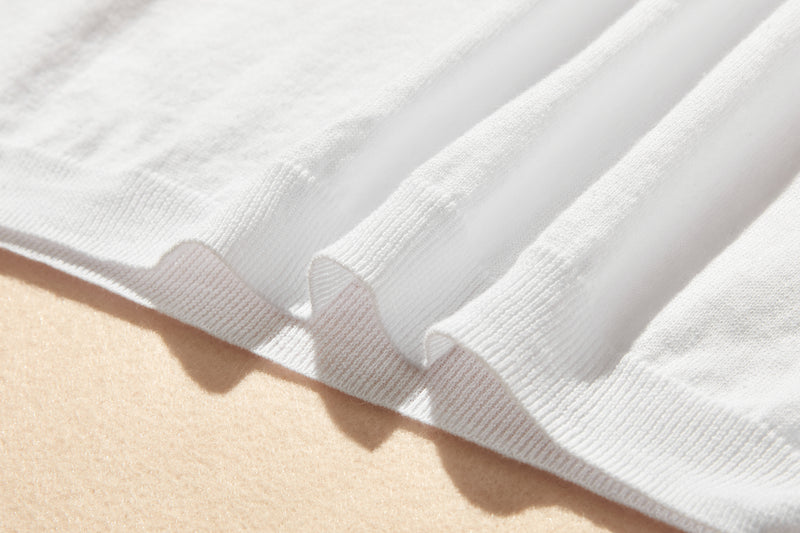 夏の定番に！涼やか着回しニット　リネン コットン半袖トップス　250704