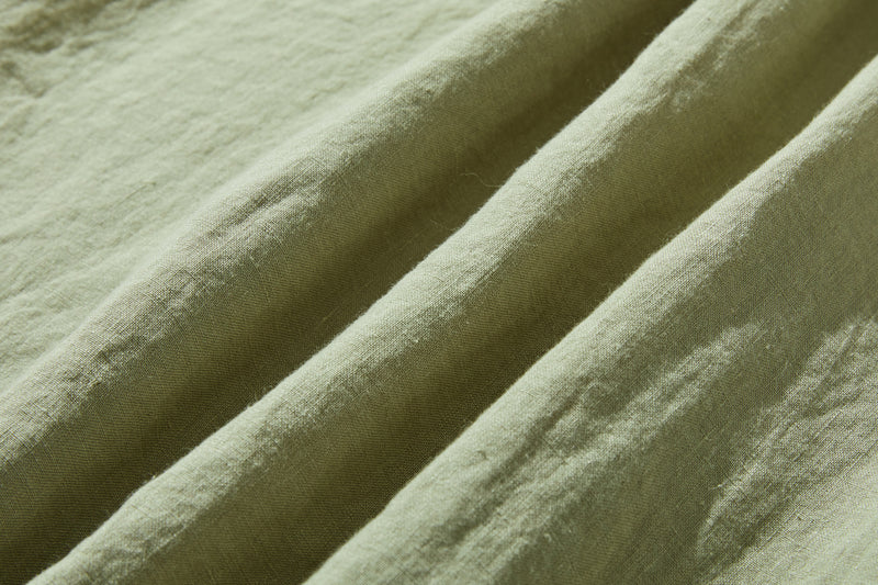 ゆるっと差の付くリネントップス　五分袖ブラウス　　230402