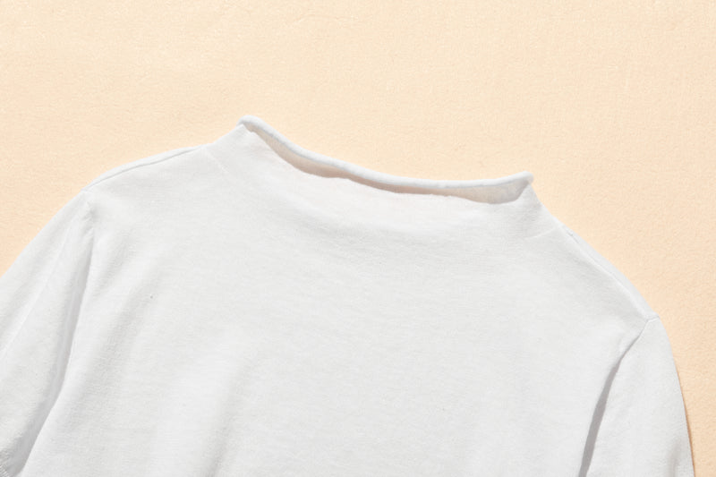 夏の定番に！涼やか着回しニット　リネン コットン半袖トップス　250704