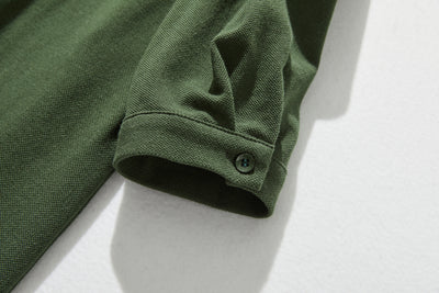 春と夏にぴったり！ ラフで動きやすいポロカラーワンピース　コットン100％　　250303