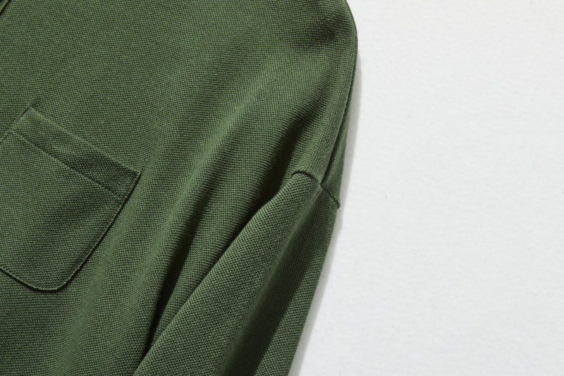 春と夏にぴったり！ ラフで動きやすいポロカラーワンピース　コットン100％　　250303