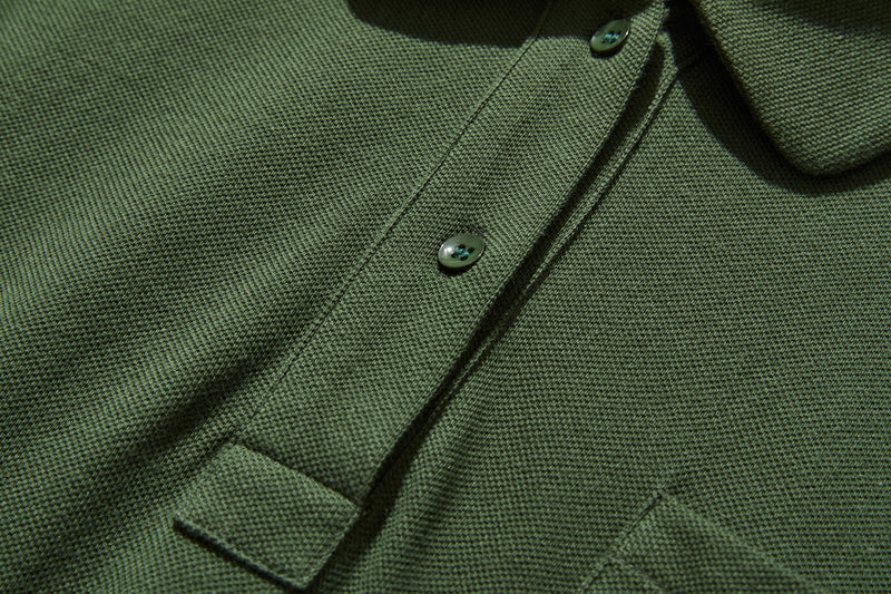 春と夏にぴったり！ ラフで動きやすいポロカラーワンピース　コットン100％　　250303