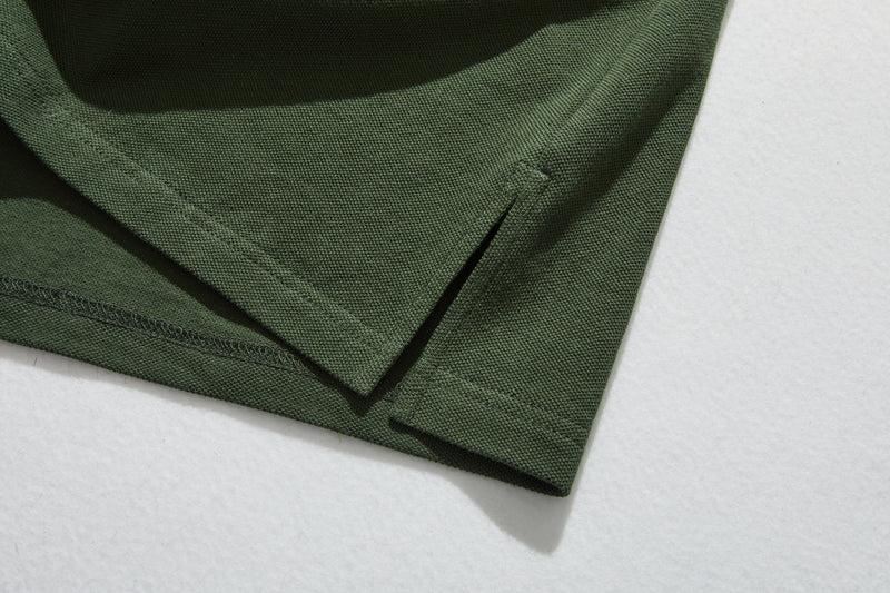 春と夏にぴったり！ ラフで動きやすいポロカラーワンピース　コットン100％　　250303