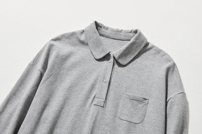 春と夏にぴったり！ ラフで動きやすいポロカラーワンピース　コットン100％　　250303