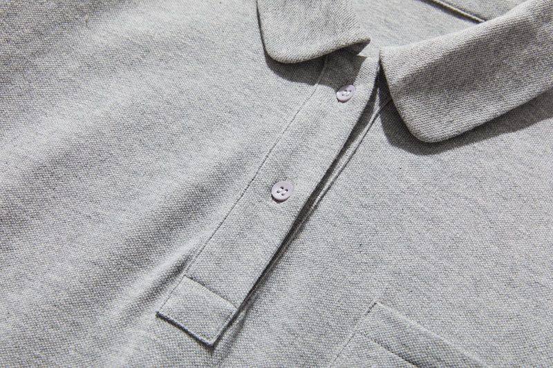 春と夏にぴったり！ ラフで動きやすいポロカラーワンピース　コットン100％　　250303