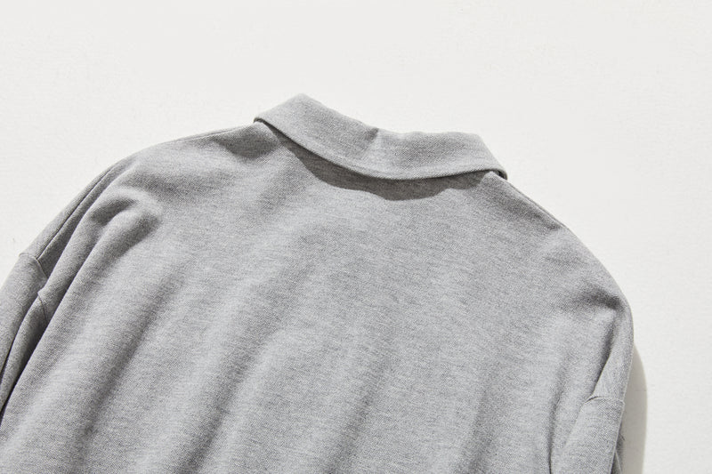 春と夏にぴったり！ ラフで動きやすいポロカラーワンピース　コットン100％　　250303