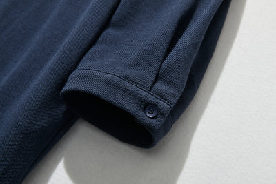 春と夏にぴったり！ ラフで動きやすいポロカラーワンピース　コットン100％　　250303