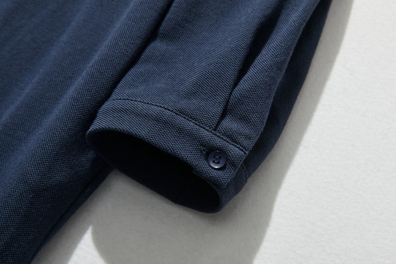 春と夏にぴったり！ ラフで動きやすいポロカラーワンピース　コットン100％　　250303