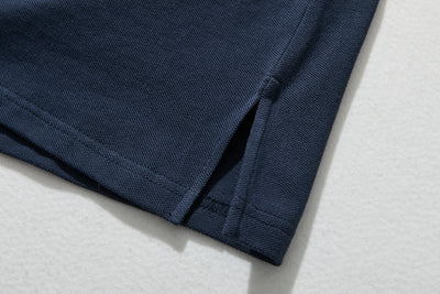 春と夏にぴったり！ ラフで動きやすいポロカラーワンピース　コットン100％　　250303