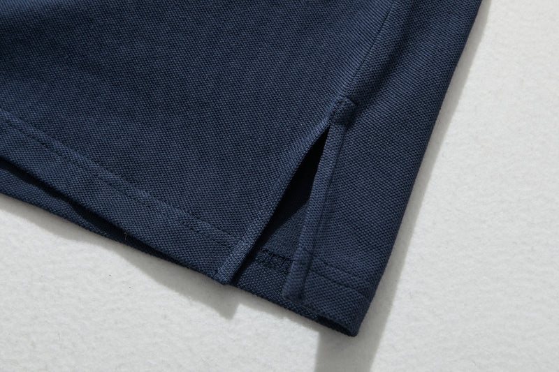 春と夏にぴったり！ ラフで動きやすいポロカラーワンピース　コットン100％　　250303