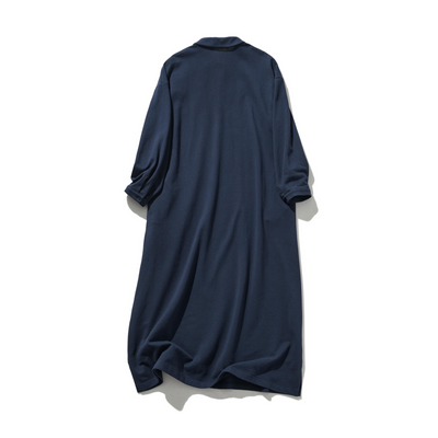 春と夏にぴったり！ ラフで動きやすいポロカラーワンピース　コットン100％　　250303