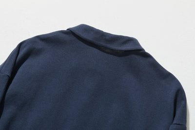 春と夏にぴったり！ ラフで動きやすいポロカラーワンピース　コットン100％　　250303